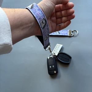 Happy Quills Hedgehog wristlet keychain. Hedgehog keyring.