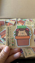 Load image into Gallery viewer, Magnetic hedgehog bookmark. Hedgehog plant bookmark.