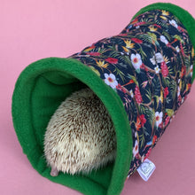 Load image into Gallery viewer, LARGE Tropical Jungle full cage set. Large cosy house, snuggle sack, tunnel set for hedgehog or guinea pigs.