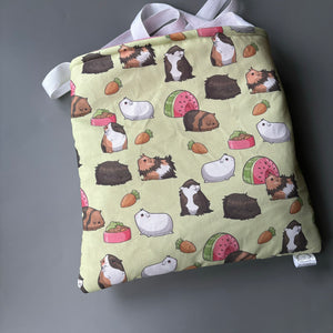 LARGE: Guiena Pig padded bonding bag. Fleece lined carry bag.