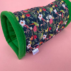 LARGE Tropical Jungle full cage set. Large cosy house, snuggle sack, tunnel set for hedgehog or guinea pigs.