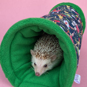 LARGE Tropical Jungle full cage set. Large cosy house, snuggle sack, tunnel set for hedgehog or guinea pigs.