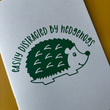 Load image into Gallery viewer, A5 Easily Distracted by Hedgehog note book.