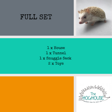 Load image into Gallery viewer, Flower Hedgehogs full cage set. Cube house, snuggle sack, tunnel cage set