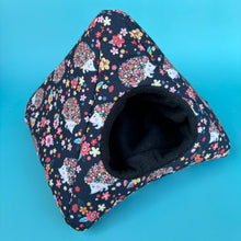 Load image into Gallery viewer, Flower hedgehog full cage set. Tent house, snuggle sack, tunnel cage set for hedgehog or small pet.