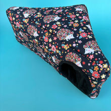 Load image into Gallery viewer, Flower hedgehogs full cage set. Corner house, snuggle sack, tunnel cage set.
