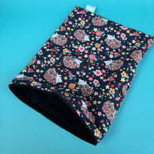 Load image into Gallery viewer, Flower hedgehogs snuggle sack, snuggle pouch, sleeping bag for hedgehog and small guinea pigs.