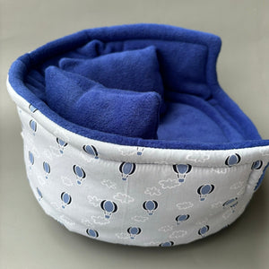 LARGE Hot air balloon cuddle cup. Pet sofa. Guinea pig bed. Pet beds. Fleece bed. Fleece sofa. Pet sofa.