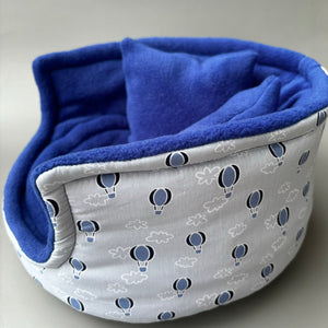 LARGE Hot air balloon cuddle cup. Pet sofa. Guinea pig bed. Pet beds. Fleece bed. Fleece sofa. Pet sofa.