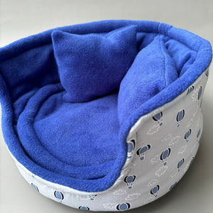 LARGE Hot air balloon cuddle cup. Pet sofa. Guinea pig bed. Pet beds. Fleece bed. Fleece sofa. Pet sofa.