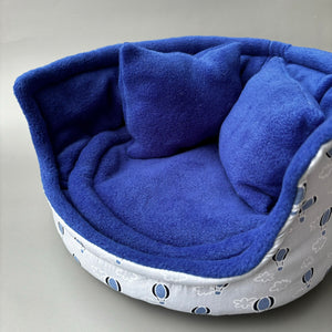 LARGE Hot air balloon cuddle cup. Pet sofa. Guinea pig bed. Pet beds. Fleece bed. Fleece sofa. Pet sofa.