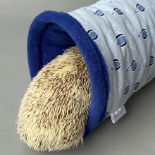 Load image into Gallery viewer, Hot air balloon stay open tunnel. Padded fleece tunnel. Tube. Padded tunnel for hedgehogs, rats and small pets. Small pet cosy tunnel.