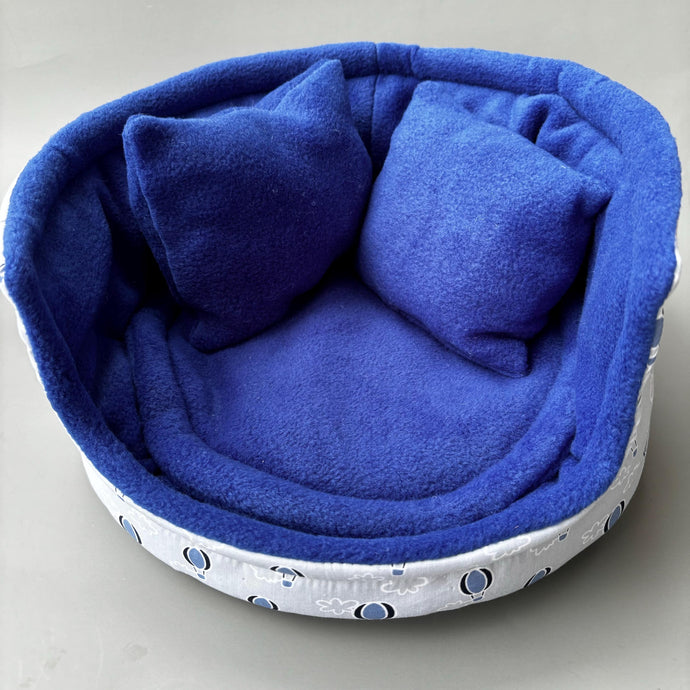 LARGE Hot air balloon cuddle cup. Pet sofa. Guinea pig bed. Pet beds. Fleece bed. Fleece sofa. Pet sofa.