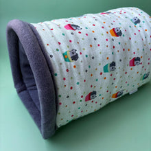 Load image into Gallery viewer, Hogs in pots hedgehog bunker. Hedgehog and guinea pig bed. Padded fleece lined house.