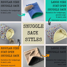 Load image into Gallery viewer, Halloween donuts snuggle sack. Sleeping bag for hedgehogs or guinea pigs. Fleece lined.