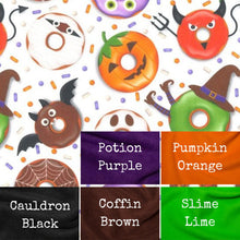 Load image into Gallery viewer, LARGE Halloween donuts snuggle sack. Snuggle pouch for guinea pigs