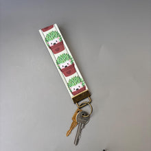 Load image into Gallery viewer, Cactus hedgehog wristlet keychain. Hedgehog keyring.