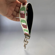 Load image into Gallery viewer, Cactus hedgehog wristlet keychain. Hedgehog keyring.