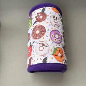 LARGE Halloween donuts guinea pigs stay open tunnel. Padded fleece tunnel. Padded tunnel for guinea pigs.