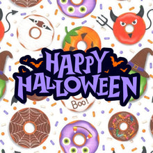 Load image into Gallery viewer, Halloween donuts miniature bunting. Viv decorations. Cage decorations.