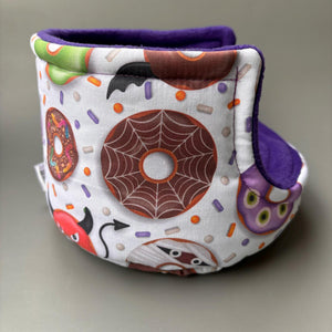 Halloween donuts cuddle cup. Pet sofa. Hedgehog and small guinea pig bed. Small pet beds. Fleece sofa bed.