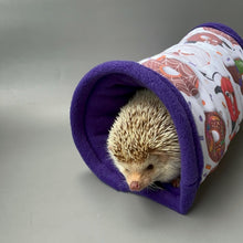 Load image into Gallery viewer, Halloween donuts full cage set. Corner house, snuggle sack, tunnel cage set for hedgehog or small pet.