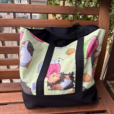 Guinea pigs shopping bag. Reusable tote bag. Pet lover bag.