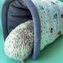 Load image into Gallery viewer, Hogs in pots hedgehog bunker. Hedgehog and guinea pig bed. Padded fleece lined house.