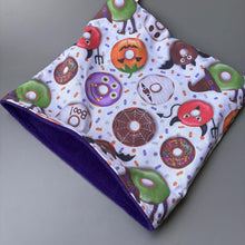 Load image into Gallery viewer, LARGE Halloween donuts snuggle sack. Snuggle pouch for guinea pigs