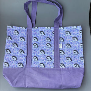 Happy Quills shopping bag. Reusable tote bag. Pet lover bag.