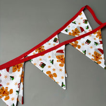 Load image into Gallery viewer, Christmas gingerbread man miniature bunting. Viv decorations. Cage decorations.