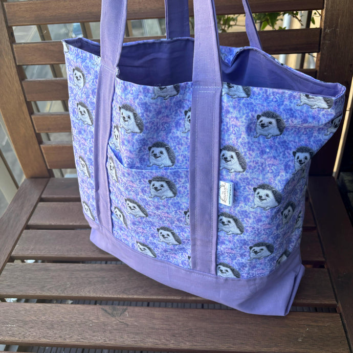 Happy Quills shopping bag. Reusable tote bag. Pet lover bag.