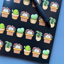 Load image into Gallery viewer, A5 Hedgehog in plant pot note book. 48-page A5 notebooks with full colour hedgehog cover.