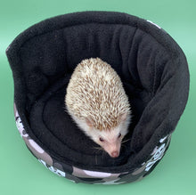 Load image into Gallery viewer, Camo skulls cuddle cup. Pet sofa. Hedgehog and small guinea pig bed. Small pet beds.