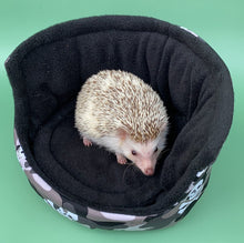 Load image into Gallery viewer, Camo skulls cuddle cup. Pet sofa. Hedgehog and small guinea pig bed. Small pet beds.