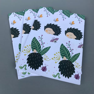 A6 Summer hedgehogs note book. 48-page with full colour hedgehog cover.